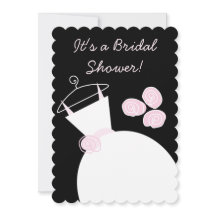 Wedding Gown Pink bridal shower black pastel