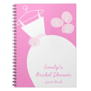 Wedding Gown Pink 'Bridal Shower' notebook