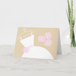 Wedding Gown Pink 'Bridesmaid' beige card