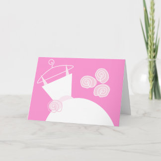 Wedding Gown Pink 'Bridesmaid' card