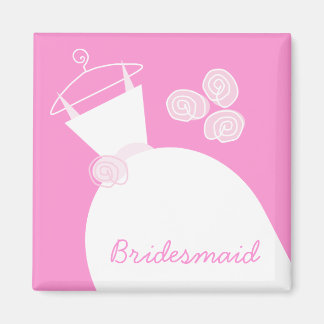 Wedding Gown Pink 'Bridesmaid' Magnet