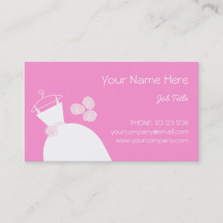 Wedding Gown Pink business card template 2