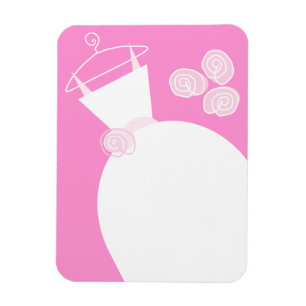 Wedding Gown Pink flexible magnet