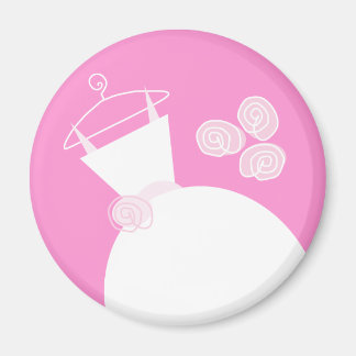 Wedding Gown Pink fridge magnet