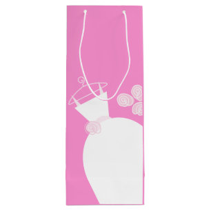 Wedding Gown Pink gift bag wine