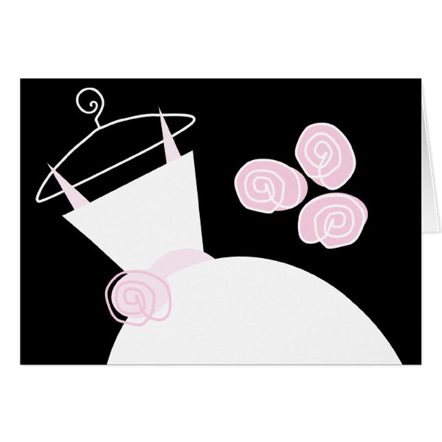 Wedding Gown Pink horizontal black pastel (Front Horizontal)