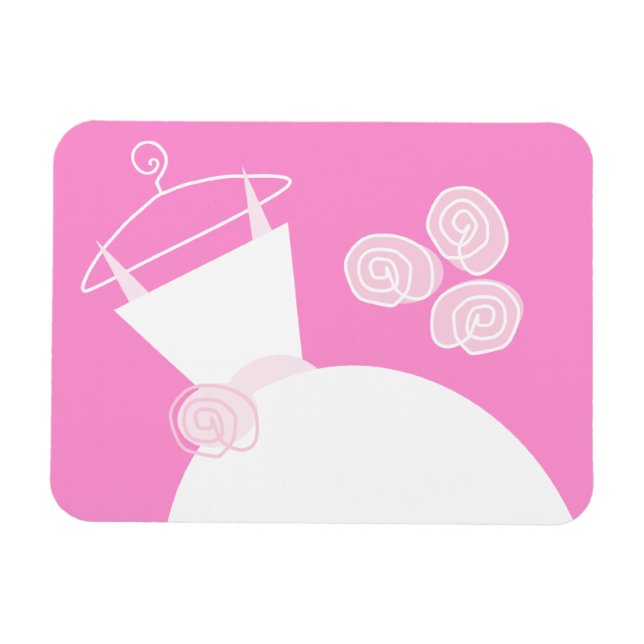 Wedding Gown Pink horizontal Magnet (Horizontal)