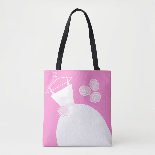 Wedding Gown Pink Mother Bride back text Tote Bag (Front)