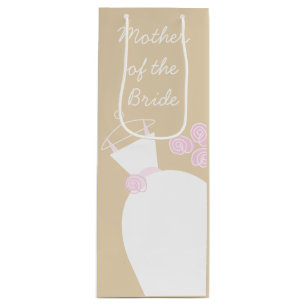 Wedding Gown Pink Mother of the Bride beige wine Gift Bag