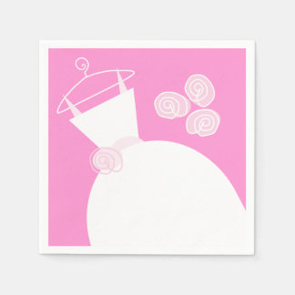 Wedding Gown Pink Napkin