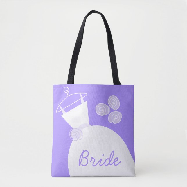 Wedding Gown Purple Bride all over tote bag (Front)