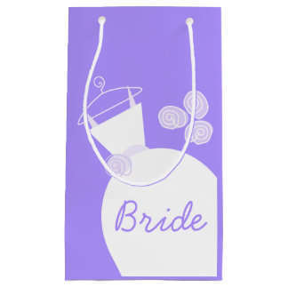 Wedding Gown Purple Bride small Gift Bag