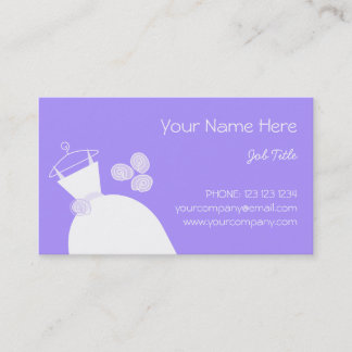 Wedding Gown Purple business card template 2