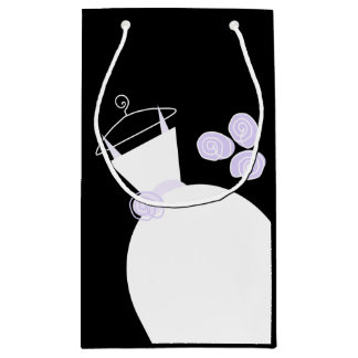 Wedding Gown Purple gift bag black