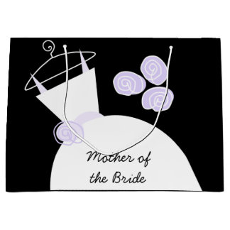 Wedding Gown Purple Mother of Bride black large Gift Bag