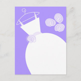 Wedding Gown Purple postcard