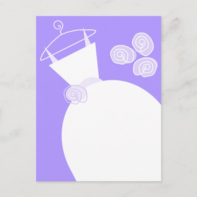 Wedding Gown Purple postcard (Front)