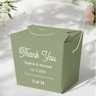 Wedding Green Bride Groom  Favour Box