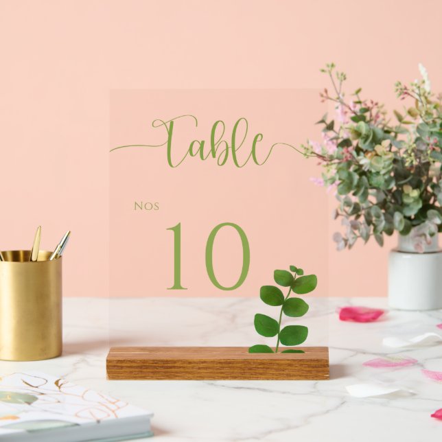 Wedding Green Chic Acrylic Sign (Wedding)