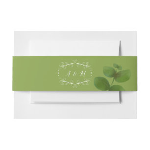 Wedding Green Chic Invitation Belly Band