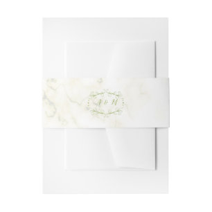Wedding Green Chic Invitation Belly Band