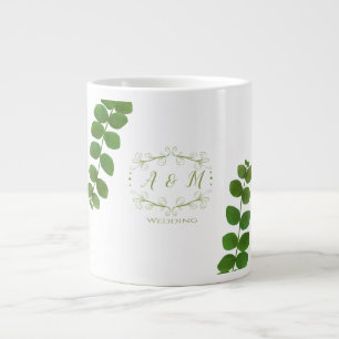 Wedding Green Chic Large Coffee Mug