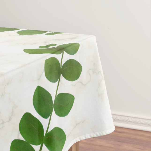 Wedding Green Chic Marble Texture Tablecloth (In Situ)
