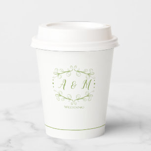 Wedding Green Chic Paper Cups