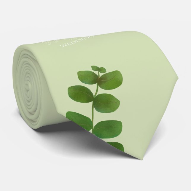 Wedding Green Chic Tie (Rolled)