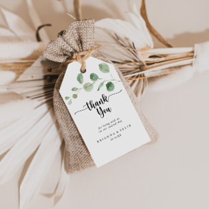  Wedding Green Delight Eucalyptus Thank You  Gift Tags