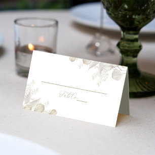 Wedding Green Watercolor Reception Seating  Place Card