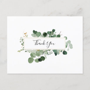 Wedding Greenery Budget Thankyou  Postcard