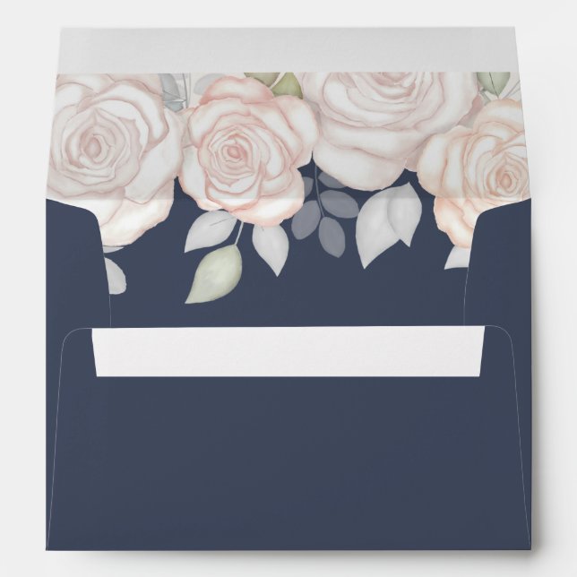 Wedding Greenery Elegant Nature Botanical Slate  Envelope (Back (Bottom))