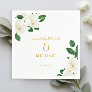 Wedding Greenery Magnolia Napkin