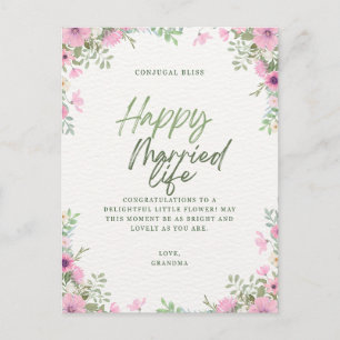 Wedding greeting  invitation postcard