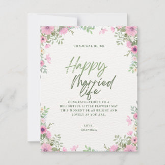 Wedding greetings RSVP card