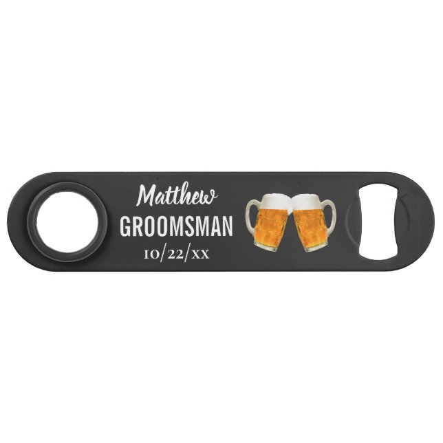 Wedding Groomsman Bachelor Party Favour Beer Cheer (Front (Horizontal))