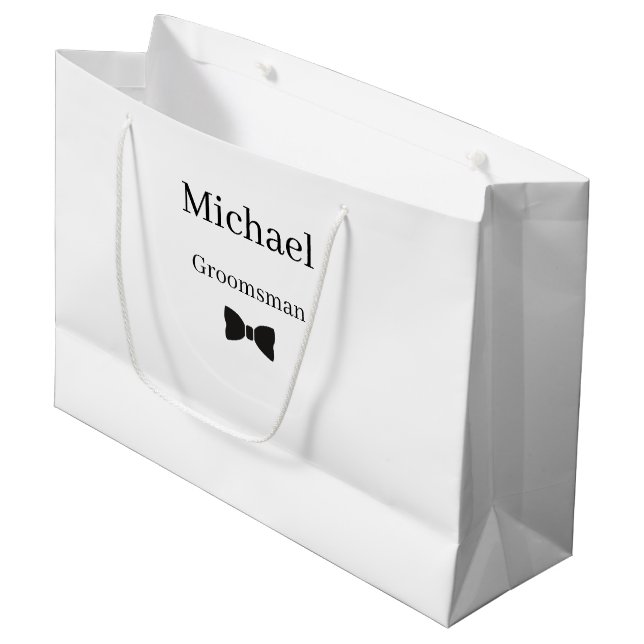 Wedding Groomsman Gift Bag (Front Angled)