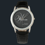Wedding Groomsman Gift Modern Monogram Cool Sports Watch<br><div class="desc">Wedding Groomsman Groomsmen Gift Modern Monogram Cool Sports Watch. Groomsman modern vintage monogram initial name and date classic cool watch. Click personalise this template to customise it quickly and easily. 30 Day Money Back Guarantee. Ships Worldwide fast. Wedding Groomsman Gift Modern Monogram Cool Sports Watch. Created by artist RjFxx *All...</div>