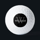 Wedding Groomsman Gift Modern Monogram & Name Cool Golf Balls<br><div class="desc">Wedding Groomsman Groomsmen Gift Modern Monogram Initial and Personalised Name Cool Golf Balls. Click personalise this template to customise it with your own last name initial monogram and the full first name quickly and easily. Matching personalised golf head cover, putter cover, golf towel in Groomsman Gifts Collection in my store....</div>