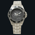 Wedding Groomsman Gift Monogram Modern Cool Sports<br><div class="desc">Wedding Groomsman Gift Monogram Modern Cool Sports Watch. Gift for your Groomsman modern vintage monogram initial name and date classic cool sports watch. Click personalise this template to customise it quickly and easily. 30 Day Money Back Guarantee. Ships Worldwide fast. Wedding Groomsman Gift Monogram Modern Cool Sports Watch. Created by...</div>