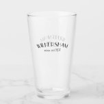 Wedding Groomsman Monogram Beer Glass<br><div class="desc">Wedding Groomsmen Gifts.  Family Name and Year.  All can be removed or customised.</div>