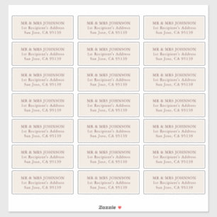 Wedding Guest Address Label 21 Different Addresse