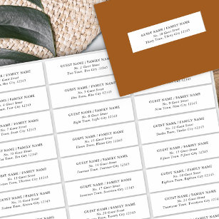 Wedding Guest Address Label 30 Different Addresses