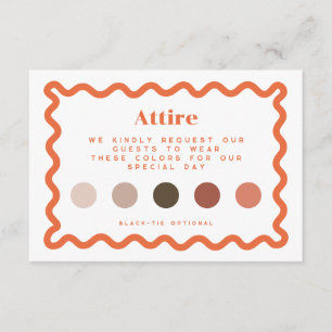 Wedding Guest Attire Card Wedding encloser card