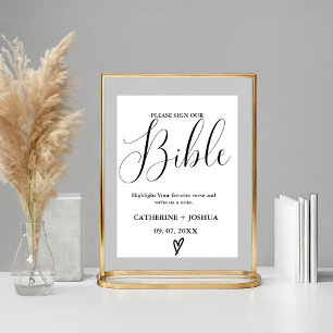 Wedding Guest board sign, bible guestbook sign