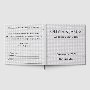 Wedding Guest Book Elegant Minimalist Keepsake