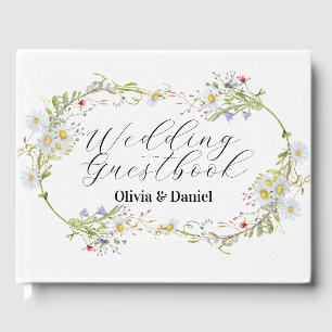 Wedding Guest Book Floral Wildflowers Spring