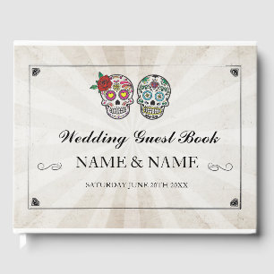 Wedding Guest Book Lights Sugar Skulls
