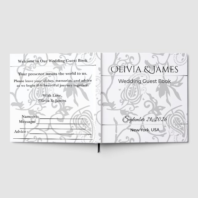 Wedding Guest Book Luxury Elegant Keepsake Classic (Full)